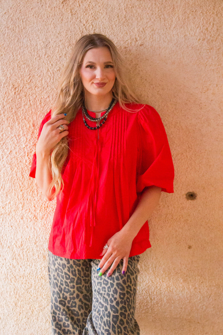 The Crimson Cowgirl Blouse