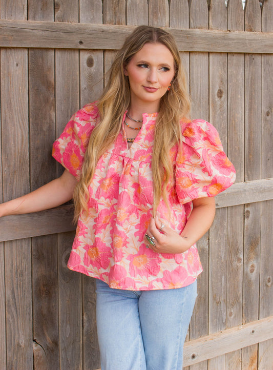 Brocade Dreamsicle Blouse