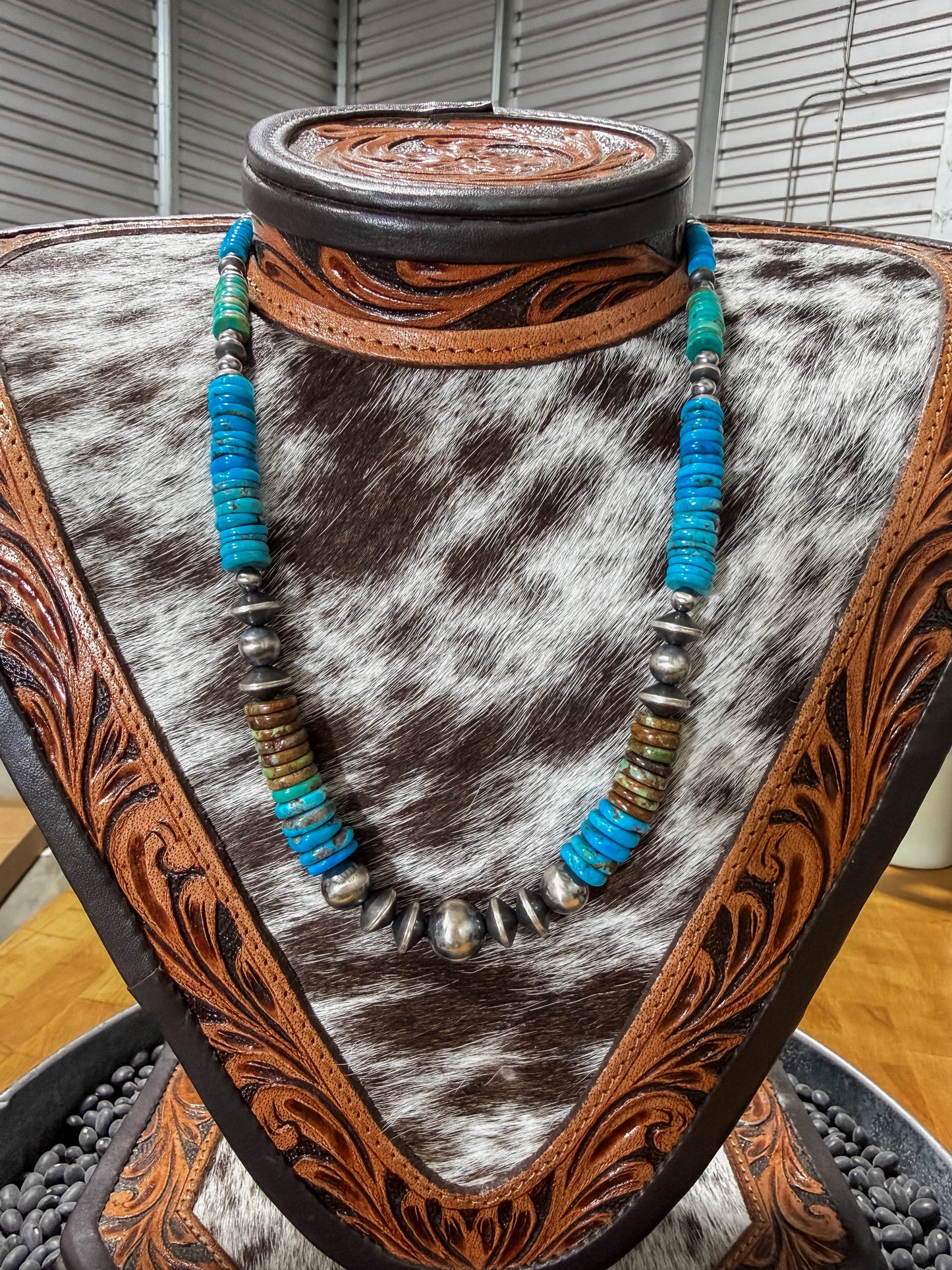 Turquoise and Pearls Necklace