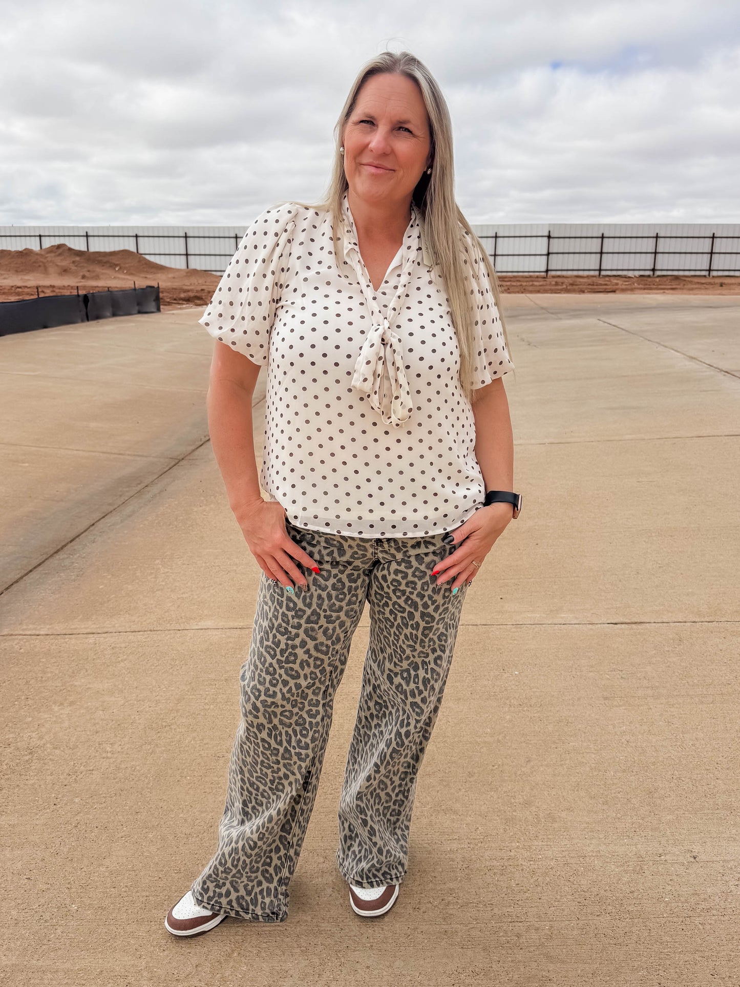 Polka Dot Sheer Top