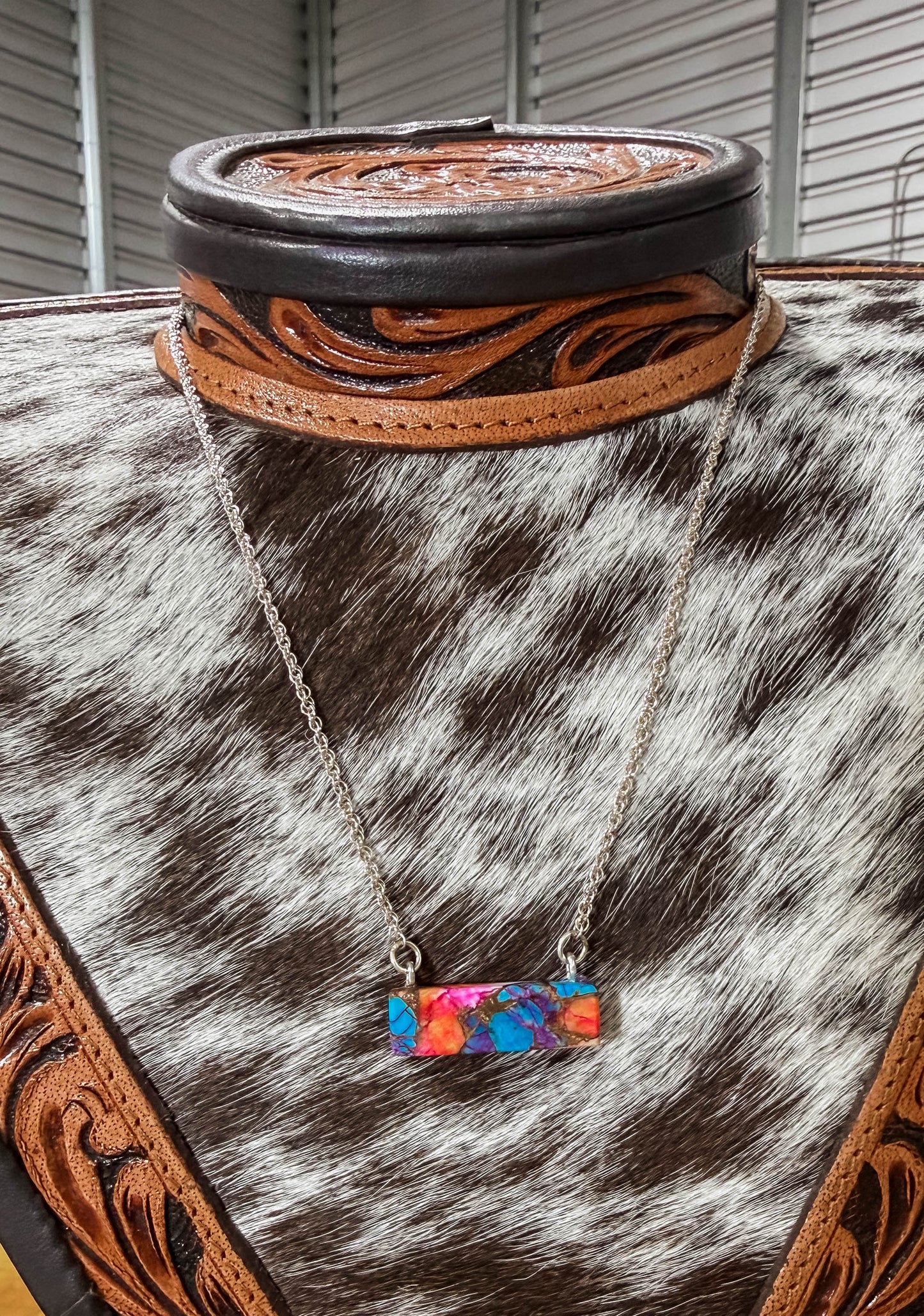 Turquoise Bar Necklace