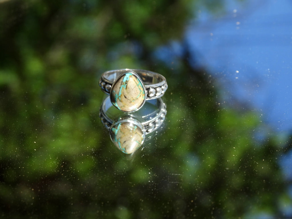 Turquoise Teardrop Ring