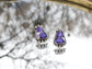 Lavender Dahlia Studs