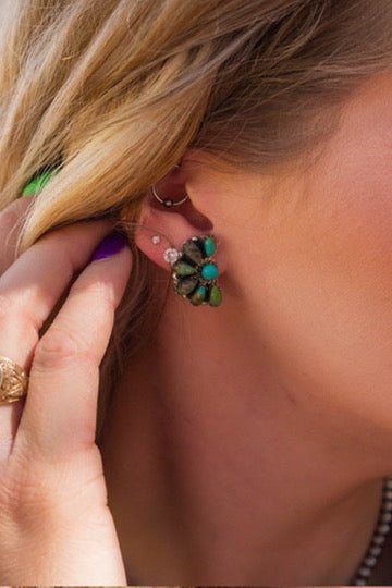 Canyon Moss Turquoise Studs