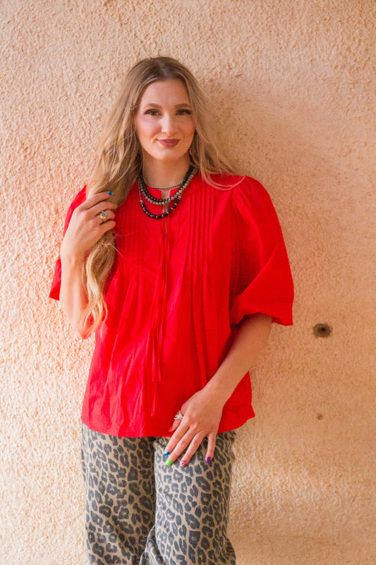 The Crimson Cowgirl Blouse