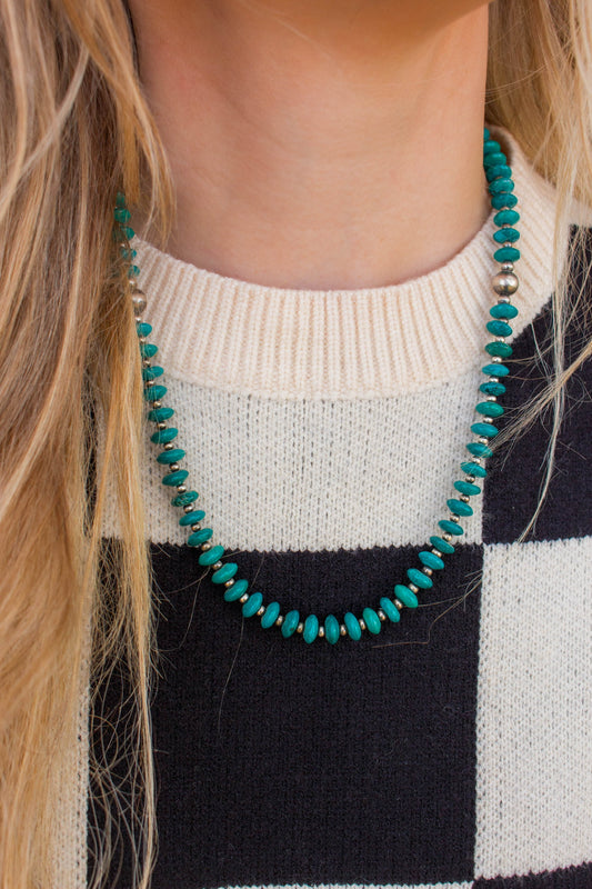 The Turquoise Saucer Necklace
