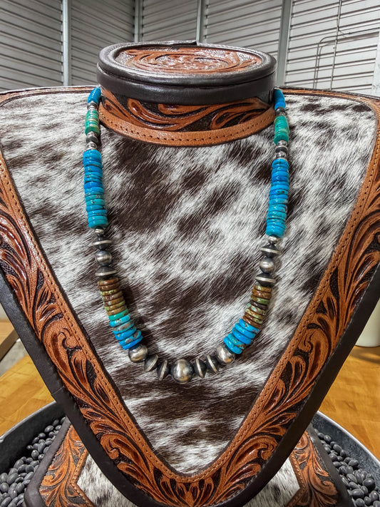 Turquoise and Pearls Necklace