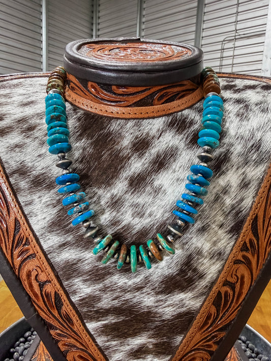 Turquoise and Pearls Necklace