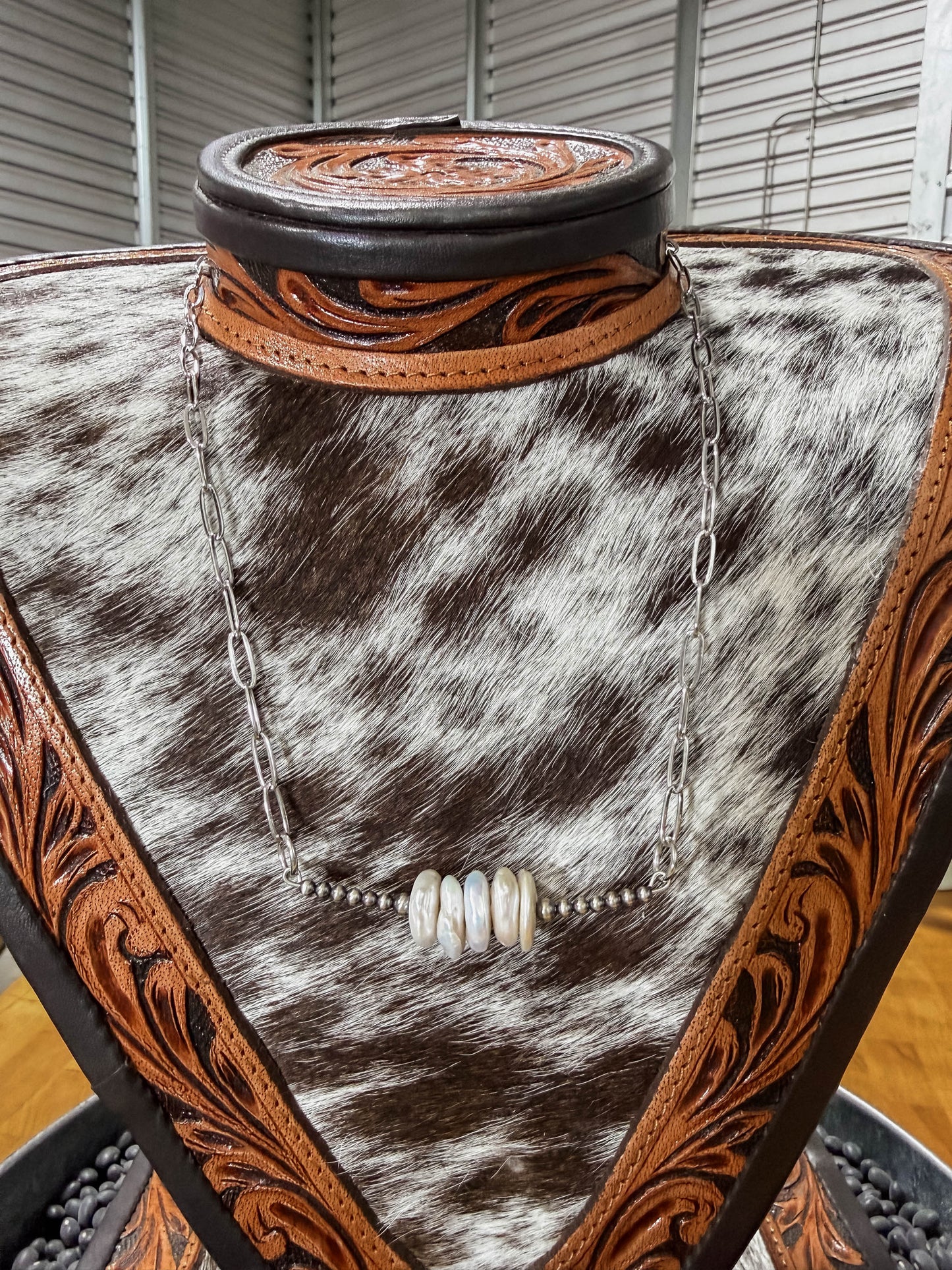 Pearl Mixed Bar Necklace