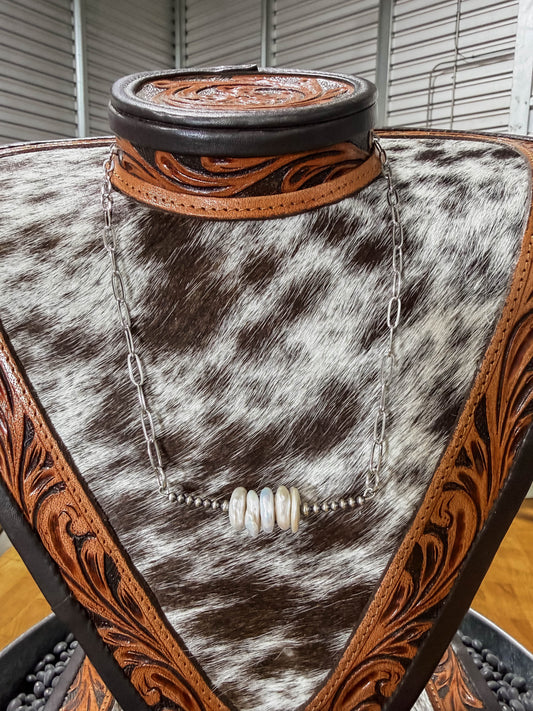 Pearl Mixed Bar Necklace