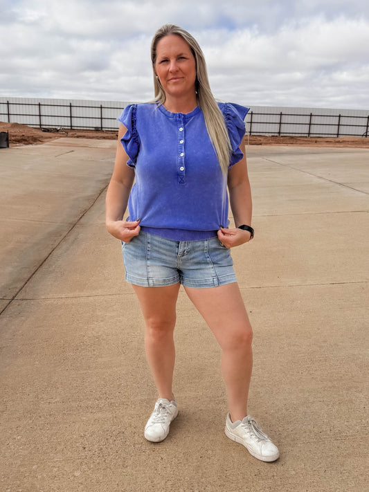 Ruffle Sleeve Tank Top
