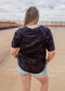 Black Mineral Wash V-Neck
