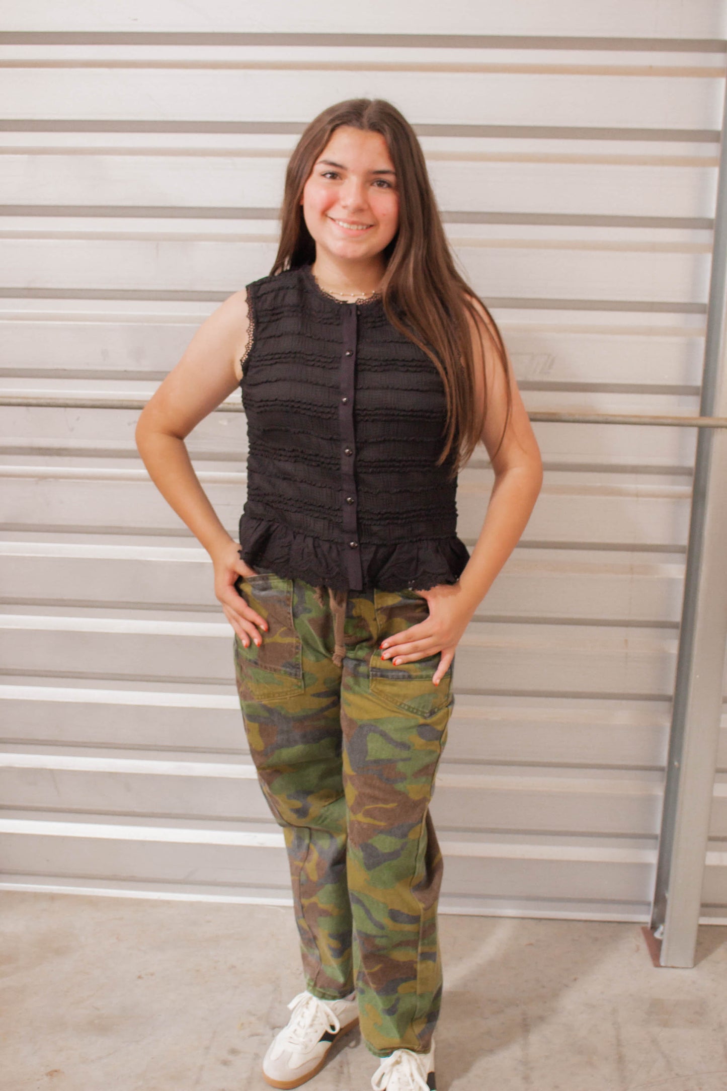 Camo Wide Leg Jeans