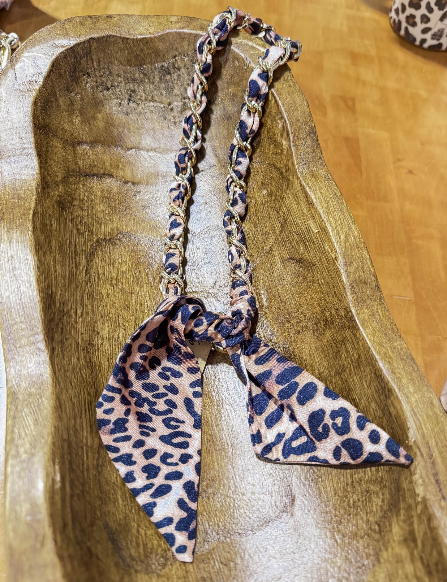 Cheetah Twilly Gold Chain Necklace