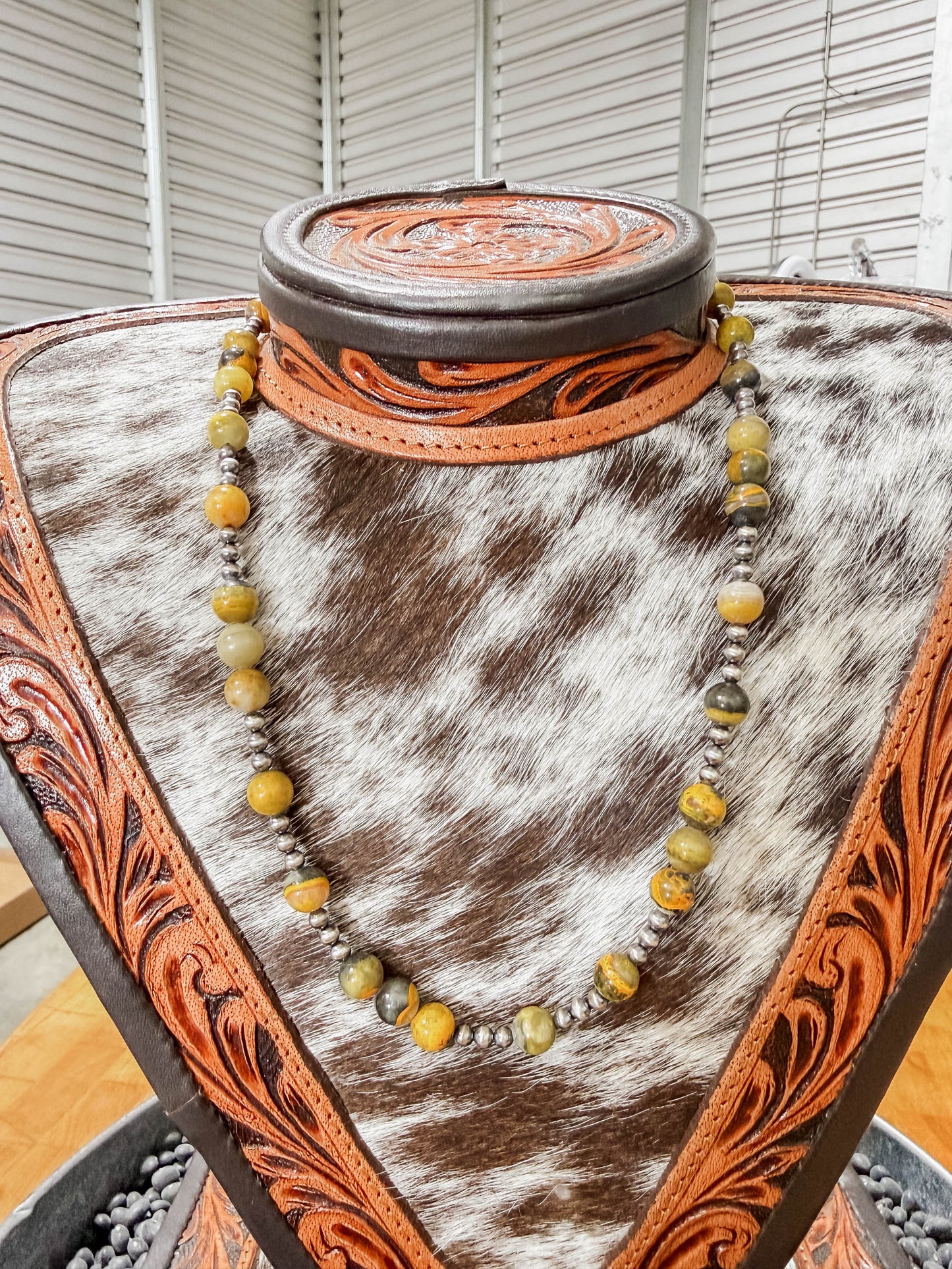 Bumblebee and Pearls Necklace