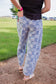 Checkered Wide Leg Jeans
